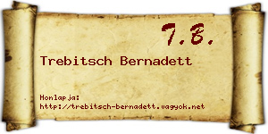 Trebitsch Bernadett névjegykártya